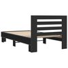 vidaXL Bettgestell Schwarz 90x200 cm Holzwerkstoff und Metall