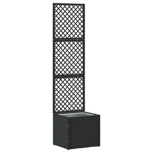 vidaXL Garten-Spalier-Pflanzer Schwarz 35 x 30 x 135 cm Metall