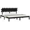 vidaXL Massivholzbett Schwarz 200x200 cm