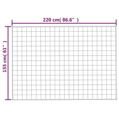 vidaXL Gewichtsdecke Grau 155x220 cm 11 kg Stoff