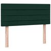 vidaXL Boxspringbett mit Matratze & LED Dunkelgr&uuml;n 120x210 cm Samt