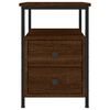 vidaXL Nachttische 2 Stk Braun Eichen-Optik 34x35,5x50cm Holzwerkstoff