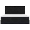 vidaXL Ottoman-Bett mit Matratzen & LEDs Schwarz 180x200 cm Samt