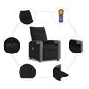 vidaXL Massagesessel Elektrisch Schwarz Stoff