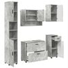 vidaXL Badezimmerm&ouml;bel-Set 5 pcs Beton Grau Sperrholz und Metall