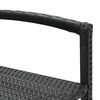 vidaXL 7-tlg. Gartenbar-Set Schwarz Massivholz Akazie und Poly Rattan