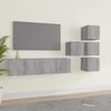 vidaXL 6-tlg. TV-Schrank-Set Grau Sonoma Holzwerkstoff