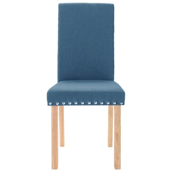 vidaXL Esszimmerst&uuml;hle 2 Stk. Blau Stoff