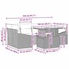 vidaXL Gartensofa-set mit Speicher mit Kissen 7 pcs Grau Poly-Rattan
