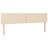 vidaXL Boxspringbett mit Matratze & LED Creme 180x200 cm Stoff
