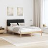 vidaXL Bettgestell Braun und Schwarz 160 x 200 cm Massivholz Kiefer