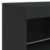 vidaXL Sideboard mit LED-Leuchten Schwarz 163x37x67 cm