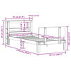vidaXL Bettgestell mit Kopfteil ohne Matratze 75x190 cm