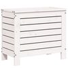 vidaXL Gartenhocker Wei&szlig; 62x31,5x52 cm Massivholz Kiefer