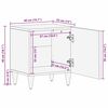 vidaXL Nachttisch 2 pcs Braun 40 x 33,5 x 46 cm Massivholz Akazie