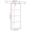 vidaXL Schiebet&uuml;r mit Beschlag Schwarz 90x205 cm Hartglas