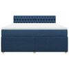 vidaXL Boxspringbett mit Matratze Blau 180x200 cm Stoff