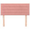 vidaXL Kopfteil Rosa 100x5x78/88 cm Samt