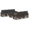 vidaXL Gartensofa-set 8 stk. Grau Poly-Rattan