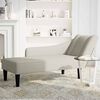 vidaXL Chaiselongue mit Rechter Armlehne Creme Samt