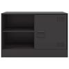 vidaXL TV-Schrank Schwarz 67x39x44 cm Stahl