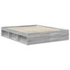 vidaXL Bettrahmen Graues Sonoma 160 x 200 cm Massives Kiefernholz