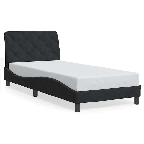 vidaXL Bettgestell ohne Matratze Schwarz 80x200 cm Samt