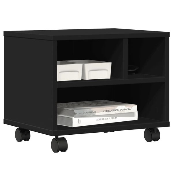vidaXL Druckerständer mit Rollen Schwarz 41x32x34,5 cm