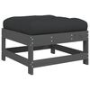 vidaXL 6-tlg. Garten-Lounge-Set mit Kissen Grau Massivholz