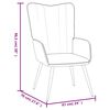 vidaXL Relaxsessel mit Hocker Schwarz Samt
