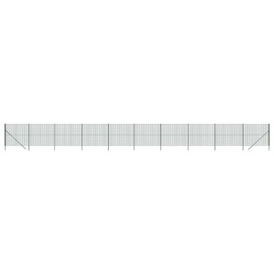 vidaXL Maschendrahtzaun Grün 1,4x25 m Verzinkter Stahl