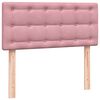 vidaXL Boxspringbett mit Matratze & LED Rosa 80x210 cm Samt