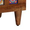 vidaXL Sideboard 3 pcs Walnuss Massivholz Mango