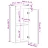 vidaXL Badezimmer-Wandschrank mit T&uuml;r TULUM Altholz 37 x 24,5 x 86 cm