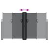 vidaXL Seitenmarkise Ausziehbar Schwarz 140x600 cm