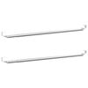 vidaXL Gardinenstangen 2 Stk. Wei&szlig; und Silbern 60-105 cm Aluminium