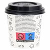 vidaXL Pappbecher mit Deckel 120 ml 100 Stk. Wei&szlig; und Schwarz