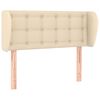 vidaXL Kopfteil mit Ohren Creme 93x23x78/88 cm Stoff