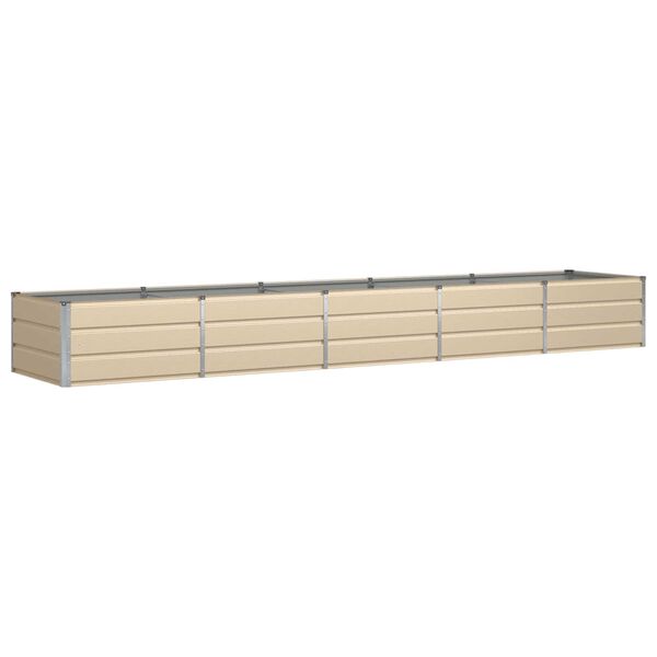 vidaXL Pflanzk&uuml;bel Elfenbein 400 x 80 x 45 cm Stahl