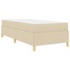 vidaXL Bettrahmen mit Matratze Creme 80 x 200 cm Stoff