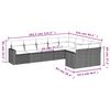 vidaXL 9-tlg. Garten-Sofagarnitur mit Kissen Grau Poly Rattan