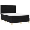 vidaXL Boxspringbett mit Matratze Schwarz 140 x 190 cm Stoff