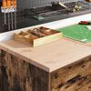 vidaXL Garagenschr&auml;nke 2 Stk. R&auml;uchereiche Holzwerkstoff