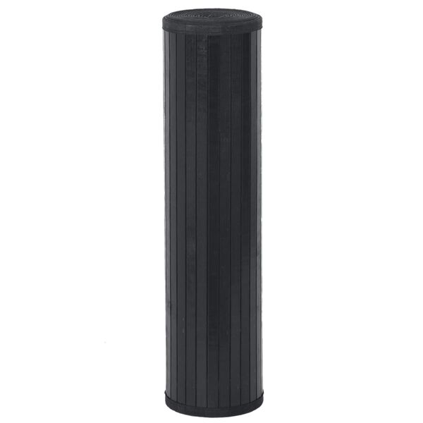 vidaXL Teppich Rechteckig Schwarz 70x300 cm Bambus