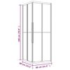 vidaXL Duschkabine Matt ESG 80x80x180 cm Schwarz