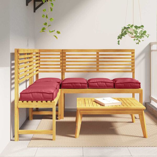 vidaXL Kissen 6 pcs Weinrot 40 x 40 x 8 cm Oxford-Stoff