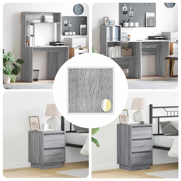 vidaXL Selbstklebende Schraubenabdeckung 12 pcs Graues Sonoma