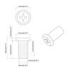 vidaXL Sicherungsmutter 2 pcs Nickel M6 x 15 mm Stahl