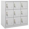 vidaXL Schlie&szlig;fachschrank Hellgrau 90x45x92,5 cm Stahl