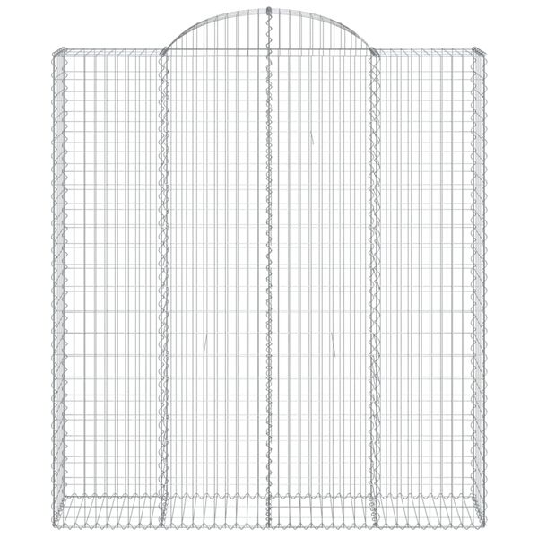 vidaXL Gabionen mit Hochbogen 11Stk. 200x50x220/240cm Verzinktes Eisen